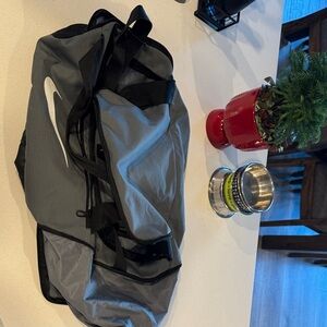 Nike Gray and Black Duffel Bag - Men